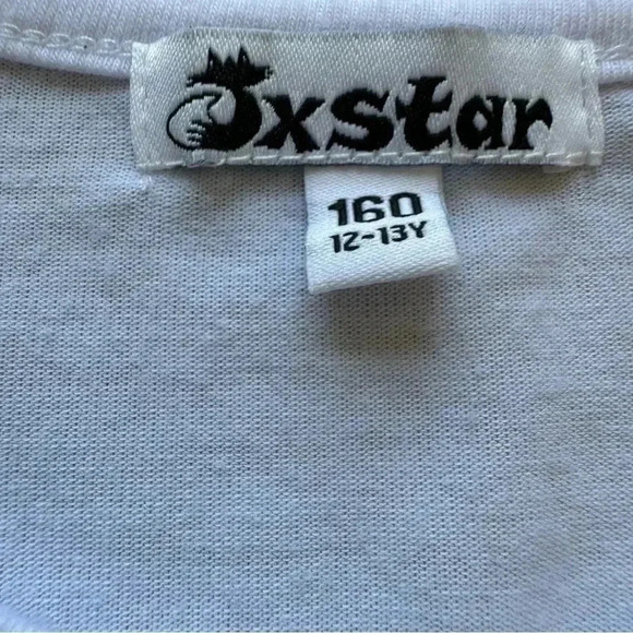 Jxstar White Short Sleeves Unicorn Lightweight Girls Top SZ 12/13 #2090 - Picture 4 of 6